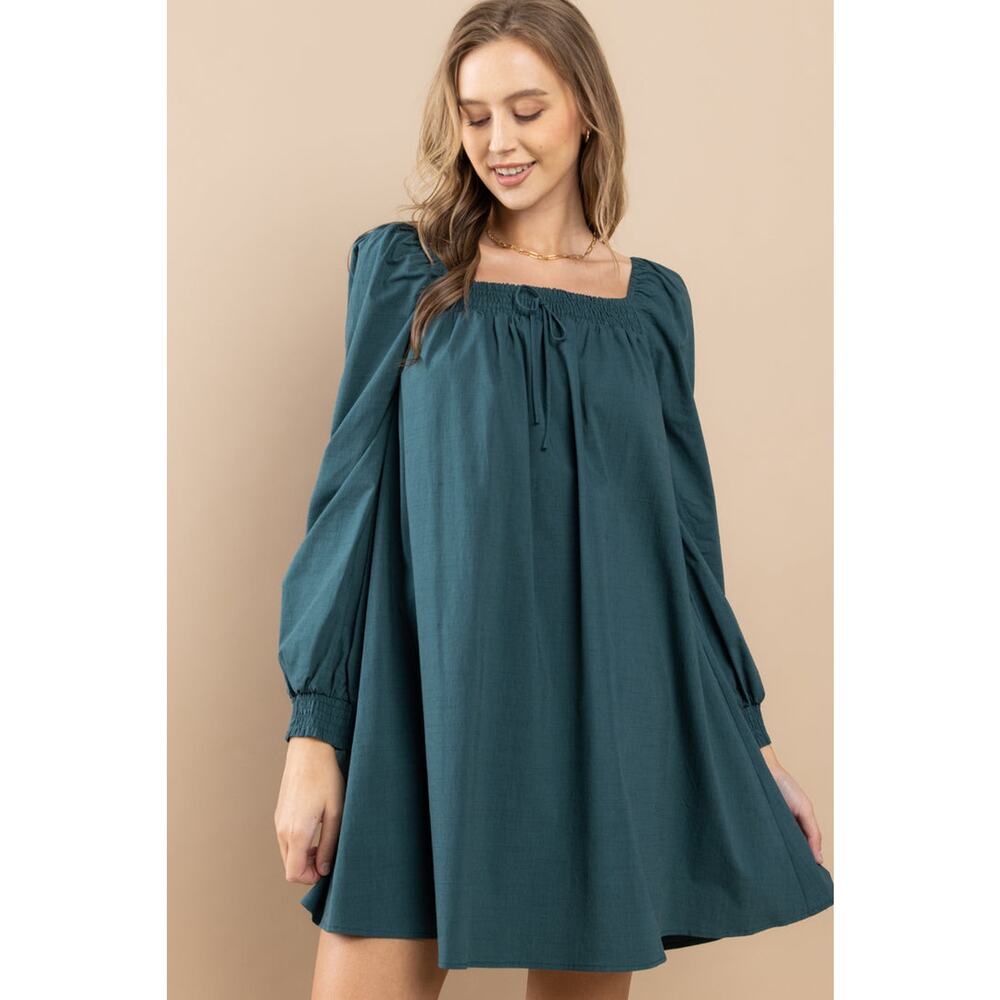 MSRP $49 NWT Aiblee Smocked On-Off shoulder Mini Dress Dress Size S | QUICK SHIP